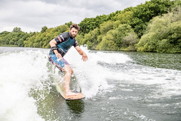 Matt Crowhurst at the 2022 Malibu Boats UK Wakeboard And Wakesurf Nationals